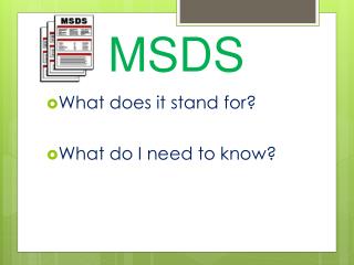 MSDS