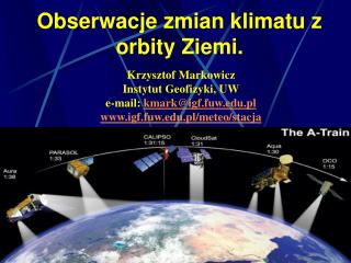 Obserwacje zmian klimatu z orbity Ziemi.