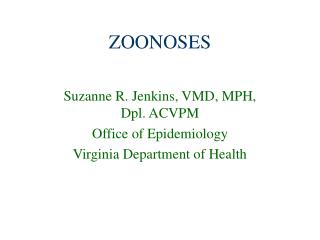 ZOONOSES