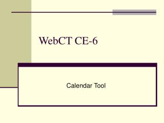 WebCT CE-6