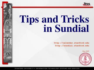 Tips and Tricks in Sundial
