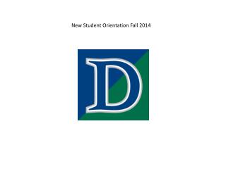 New Student Orientation Fall 2014
