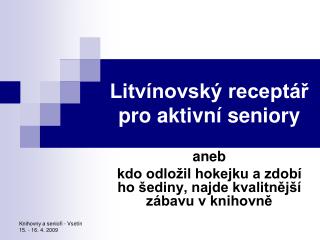 Litvínovský receptář pro aktivní seniory