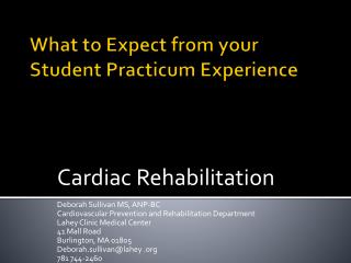 What to Expect from your Student Practicum Experience