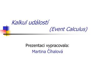 Kalkul událostí (Event Calculus)