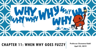 Chapter 11: When WHY goes Fuzzy
