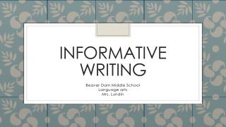 Informative writing