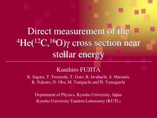 Direct measurement of the 4 He( 12 C, 16 O) g cross section near stellar energy