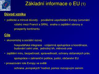 Základní informace o EU (1)