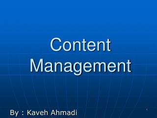 Content Management