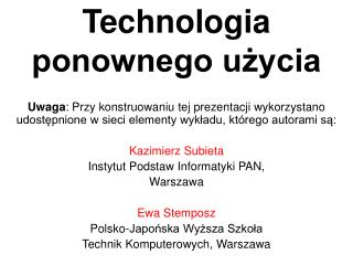 Technologia ponownego użycia