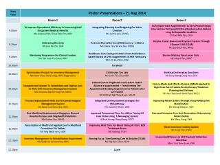 Poster Presentation Schedule - SHM 2014