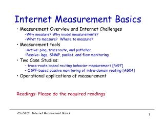 Internet Measurement Basics