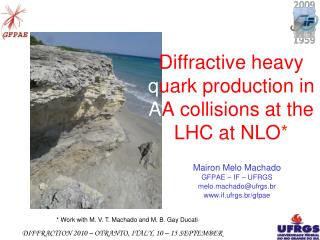 Diffractive heavy q uark production in A A collisions at the LHC at NLO *