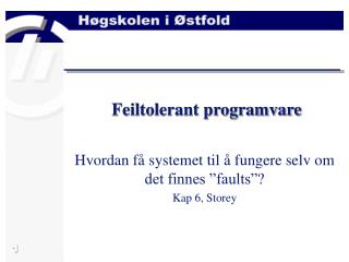 Feiltolerant programvare