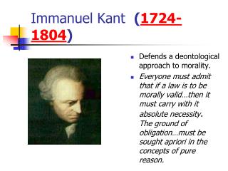 Immanuel Kant ( 1724-1804 )
