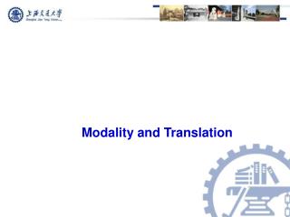 Modality and Translation