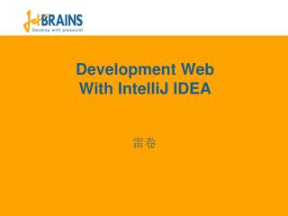 Development Web With IntelliJ IDEA