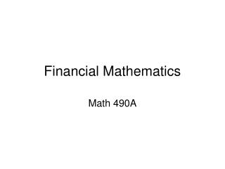 Financial Mathematics