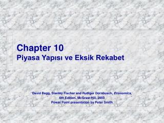 Chapter 10 Piyasa Yapısı ve Eksik Rekabet