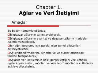 Chapter 1. Ağlar ve Veri İletişimi