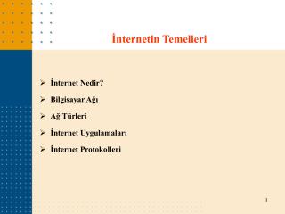 İnternetin Temelleri