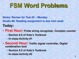 FSM Word Problems