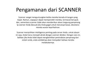 Pengamanan dari SCANNER