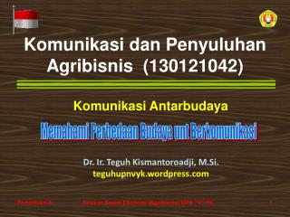Komunikasi dan Penyuluhan Agribisnis (130121042)