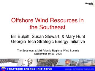 Offshore Wind Resources in the Southeast