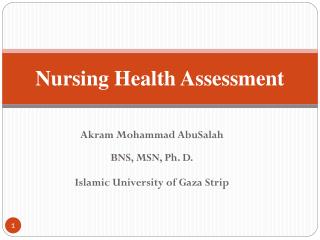 Nursing Health Assessment