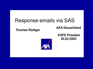 Response-emails via SAS