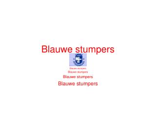 Blauwe stumpers