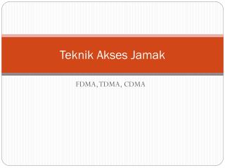 Teknik Akses Jamak