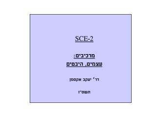 SCE - 2 מרכיבים: עצמים, היבטים דר’ יעקב אקסמן תשס&quot;ו
