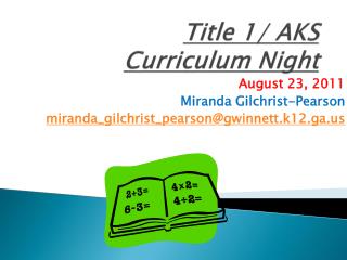 Title 1/ AKS Curriculum Night