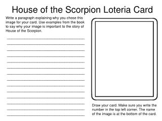 House of the Scorpion Loteria Card