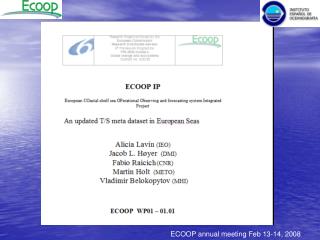 ECOOP annual meeting Feb 13-14, 2008