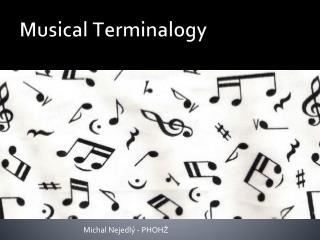 Musical Terminalogy