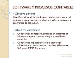 SOFTWARE Y PROCESOS CONTABLES