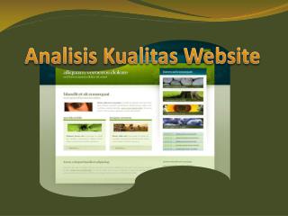 Analisis Kualitas Website