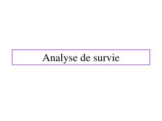 Analyse de survie