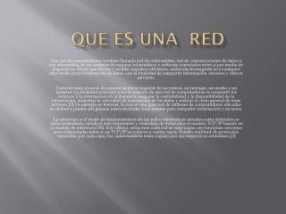 QUE ES UNA RED