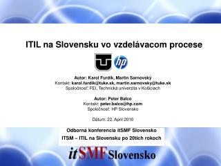 ITIL na Slovensku vo vzdelávacom procese