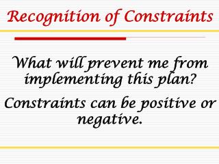 Recognition of Constraints