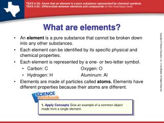 What are elements?