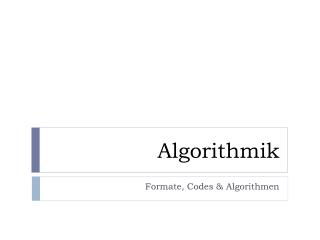 Algorithmik