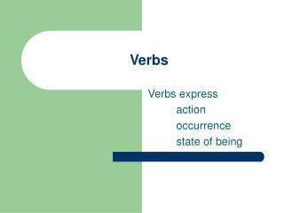 Verbs