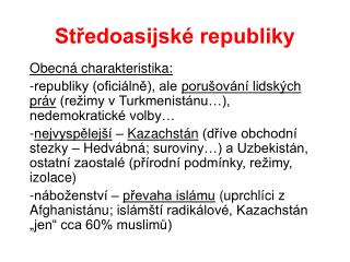 Středoasijské republiky