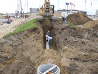 1. Improper angle of repose 2. Open hook 3. Excavator too close to edge of excavation